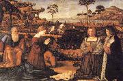 Vittore Carpaccio Holy Family and donors Germany oil painting artist